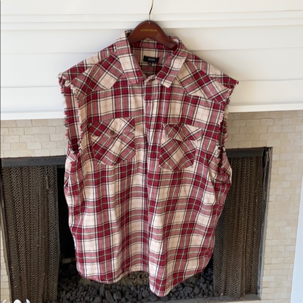 XXL Grunge Flannel with Cut Off Sleeves